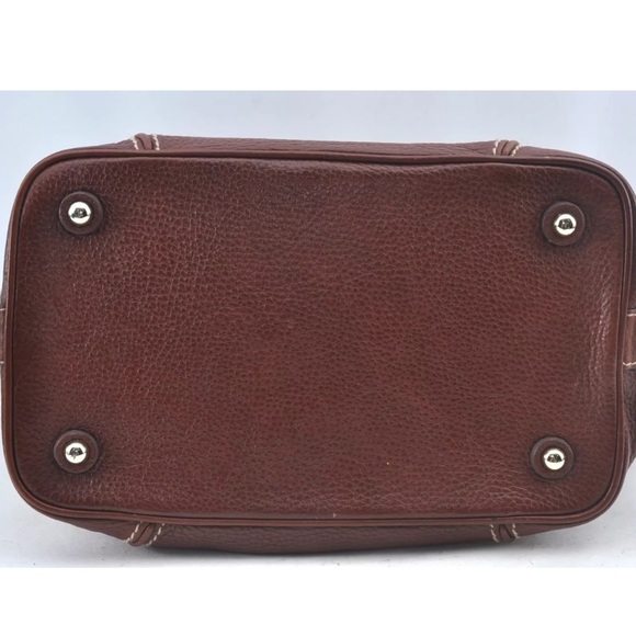 Authentic BURBERRY Vintage Leather Shoulder Tote Bag Brown - Picture 6 of 16